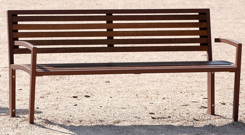 Banc public contemporain - CAMILLA SWB - CITY DESIGN - en acier galvanisé / en bois / avec dossier