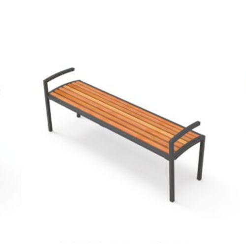 Banc public contemporain - CAMILLA PWB - CITY DESIGN - en acier galvanisé / en bois / sans dossier