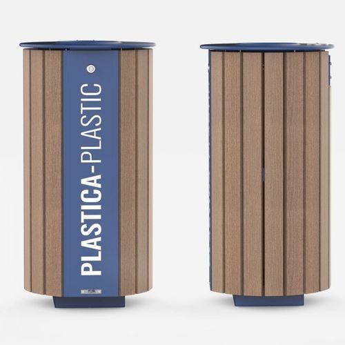 Poubelle publique - MIANE W - CITY DESIGN - de tri sélectif / en tôle d'acier / en bois