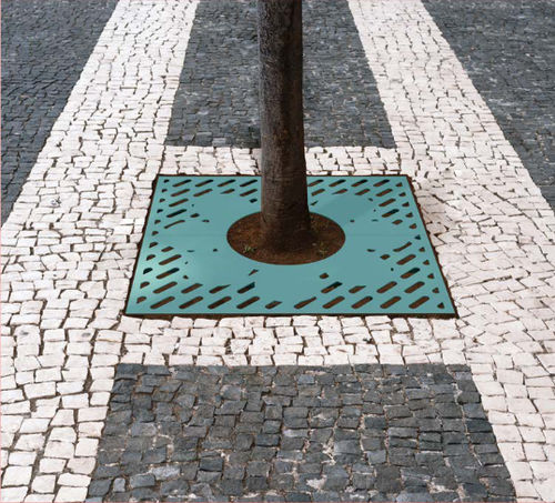 Grille d'arbre carrée - DRYAS - CITY DESIGN - en acier galvanisé / ajourée