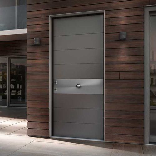 Porte d'entrée - METALLUM : INCISO 01 | 02 - COCIF SOCIETA' COOPERATIVA - en bois / en aluminium / battante
