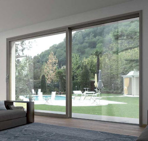 Baie vitrée coulissante - EVO L - COCIF SOCIETA' COOPERATIVA - en sapin / en aluminium / à double vitrage