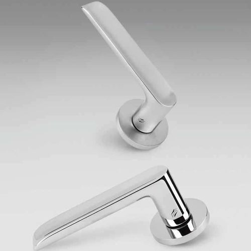 Poignée de porte - LUND - COLOMBO DESIGN - en laiton / contemporaine / chromée