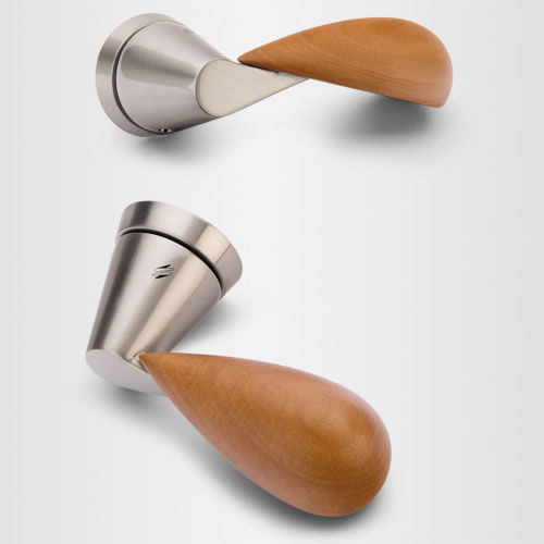 Poignée pour porte - TACTA - COLOMBO DESIGN - en laiton / en bois / contemporaine