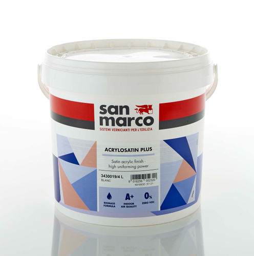 Peinture de finition - ACRYLOSATIN PLUS - San Marco - intérieure / murs / pour plafond