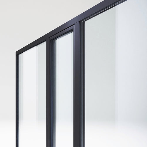 Profilé pour porte en verre - DQG 76 AVENIR LINE - DIQUIGIOVANNI - en acier galvanisé / de sécurité / à isolation thermique