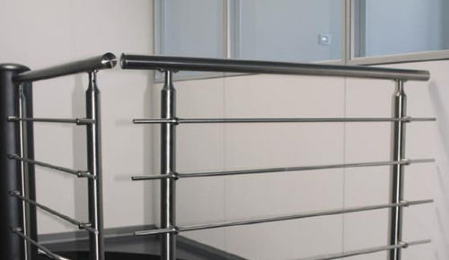 Garde-corps en inox - AISI 316 SATIN FINISH - EURO-FER - à barreaux / d'intérieur / pour escalier