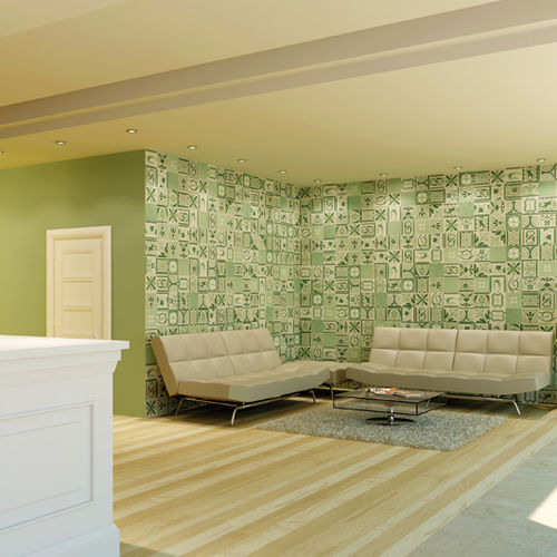 Carreau de ciment antique - PATCHWORK VERDE - FOGAZZA PAVIMENTI - d'intérieur / de sol / mural