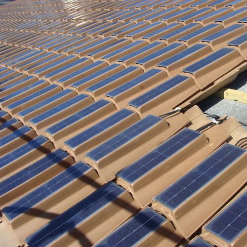 Tuile photovoltaïque - MONTAGNA - INDUSTRIE COTTO POSSAGNO - en terre cuite