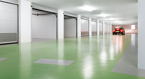 Revêtement de sol époxy - BASIC PARKDECK 0S8 - IPM ITALIA - pour parking / satiné / aspect béton
