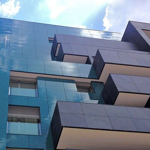 Système de fixation en inox - ALI GLASS Q - ALIVA - en aluminium / pour façade ventilée / pour façade en verre