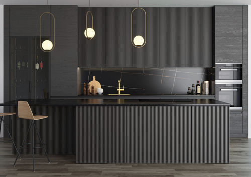 Plan de travail en quartzite - PLANET HALLEY - MARMO ARREDO - de cuisine / blanc / noir