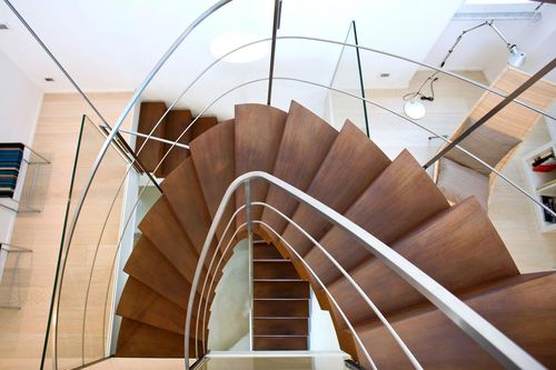 Escalier circulaire - B-424 - METALL CONCEPT - à marches en bois / structure en métal / résidentiel