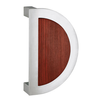 Poignée de tirage de porte - YOD.001.0025 - PBA - en inox / en bois / contemporaine