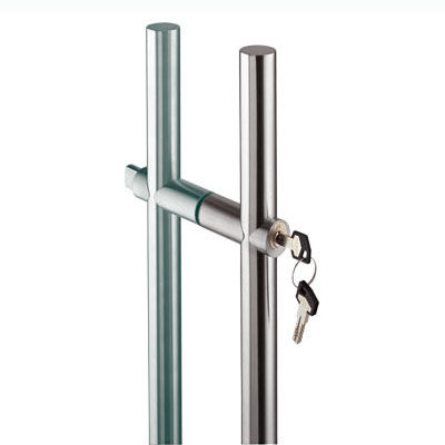 Poignée de tirage de porte - KLO.001.0100 - PBA - en inox / contemporaine / avec serrure intégrée