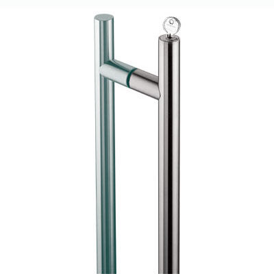 Poignée de tirage de porte - KLO.V01.0000 - PBA - en inox / contemporaine / avec serrure intégrée