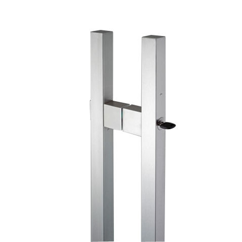 Poignée de tirage de porte - KLO.QY1.0000 - PBA - en inox / contemporaine / avec serrure intégrée