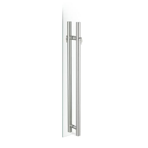 Poignée de tirage de porte - KLS.Y01.0000 - PBA - en inox / contemporaine / avec serrure intégrée