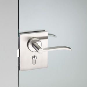 Poignée pour porte en verre - HGL_2MM_022 - PBA - en métal / contemporaine / avec serrure intégrée