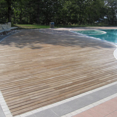Lame de terrasse en bois massif - PLANKS - RAVAIOLI LEGNAMI - rainurée / thermo-traitée / clipsable