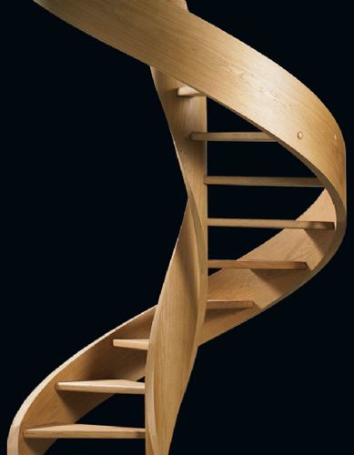 Escalier hélicoïdal - ELI LE 06 - RIZZI - à marches en bois / structure en bois / contemporain