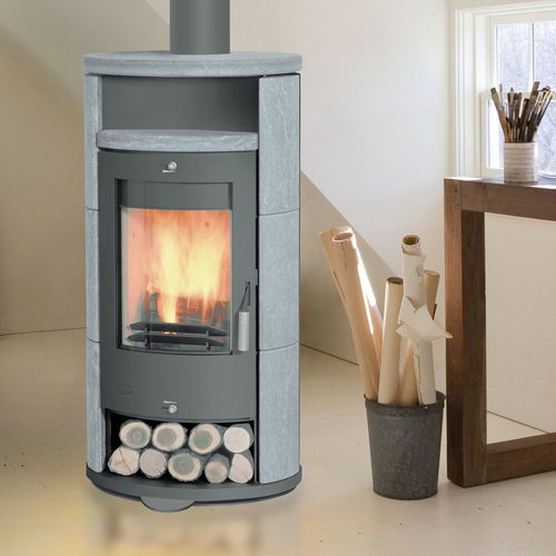 Poêle à bois - STOVE COVERING - NUOVA SERPENTINO D'ITALIA - contemporain / en grès