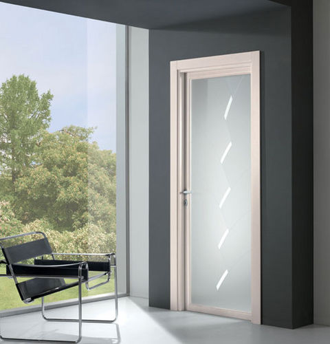 Porte d'intérieur - DEMETRA - CRISTAL PORTE D'ARREDO - en bois / battante / vitrée