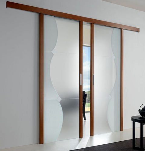 Porte d'intérieur - MATERIA - CRISTAL PORTE D'ARREDO - en bois / battante / vitrée