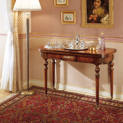 Console de style - 715X - SALCA ASIAGO - en noyer / en acajou / avec piètement en bois