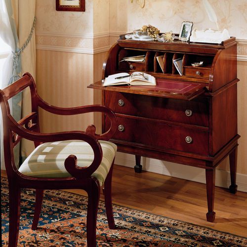 Meuble secrétaire classique - 992X - SALCA ASIAGO - en acajou / en cuir / avec rangement intégré