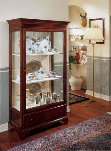 Vitrine classique - 979X - SALCA ASIAGO - en acajou / avec tiroirs