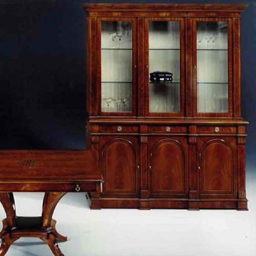Vaisselier de style - 702X - SALCA ASIAGO - en acajou / en verre