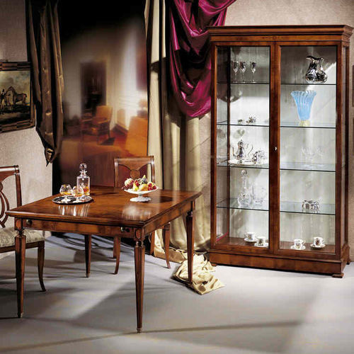 Vitrine de style - 683N - SALCA ASIAGO - en verre / en noyer / en acajou
