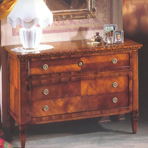 Commode de style - 670X - SALCA ASIAGO - en noyer / en cerisier / 3 tiroirs