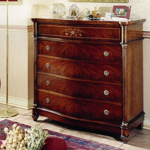 Commode classique - 880XBIS - SALCA ASIAGO - en acajou / rectangulaire / 5 tiroirs