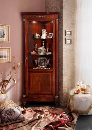 Vaisselier classique - 847X - SALCA ASIAGO - en noyer / en verre