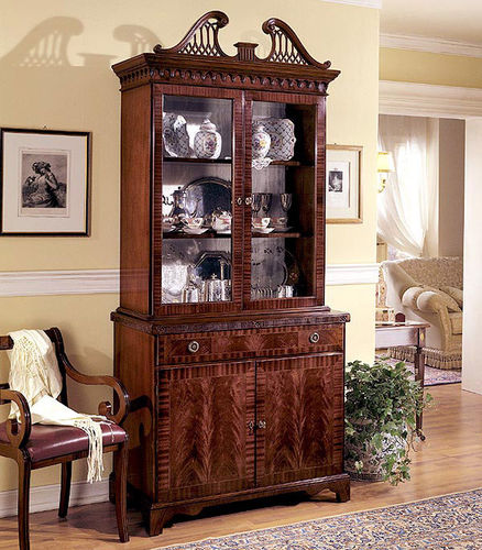 Vaisselier de style - 981X - SALCA ASIAGO - en acajou / en verre
