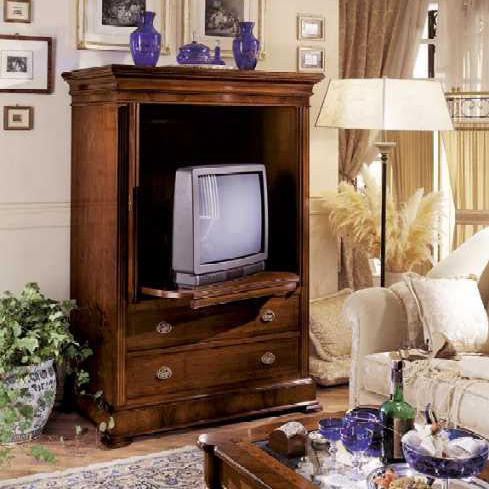Meuble TV classique - 190X APERT - SALCA ASIAGO - avec tiroirs / en noyer
