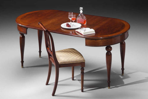 Table à manger classique - 859X - SALCA ASIAGO - en noyer / en cerisier / avec piètement en bois