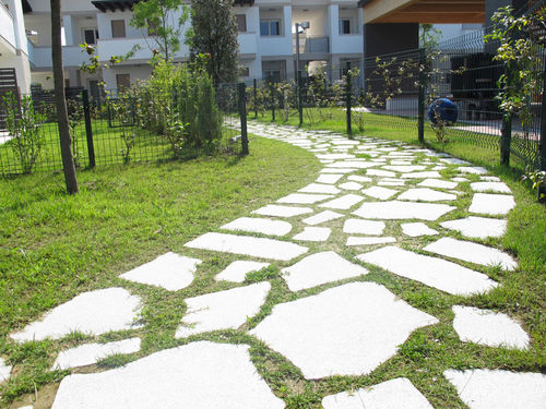 Pavé en pierre naturelle - RUSTICO - FAVARO1 - drainant / perméable