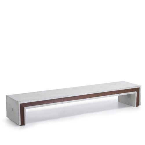 Banc public contemporain - DECK - FI.MA DI MASINI E FIGLI - en bois / en métal peint / en béton