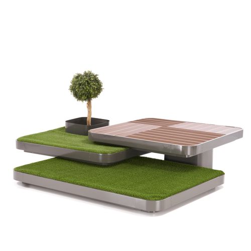 Jardinière en métal - SHIMA - FI.MA DI MASINI E FIGLI - carrée / contemporaine / pour espace public