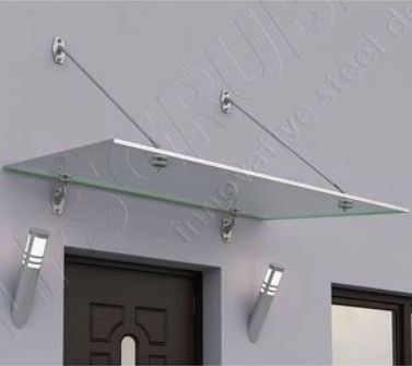 Auvent pour porte - G3000 - WOLFSGRUBER - en inox / en verre / plat