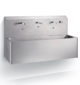 Vasque suspendue - C614 - SOEMA - en inox / rectangulaire / contemporaine