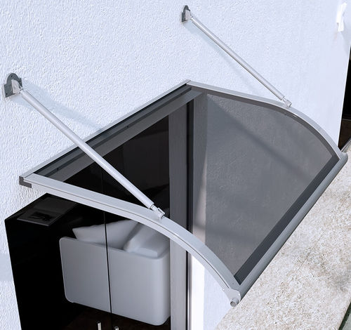 Auvent pour entrée - TIRANTI - MIONI - aluminium / en inox / en polycarbonate