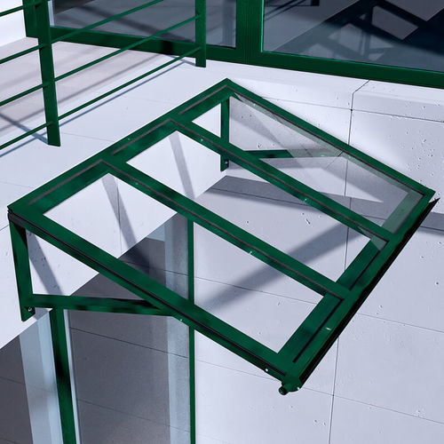 Auvent pour porte - FALDA - MIONI - pour fenêtre / en aluminium / en polycarbonate