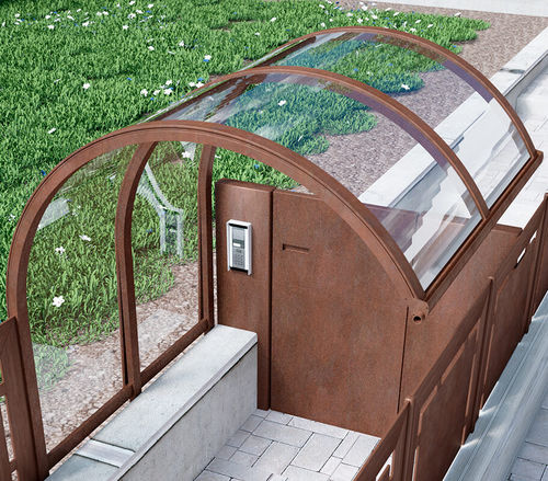 Auvent d'entrée - copricancello arco - MIONI - pour portillon / aluminium / en polycarbonate