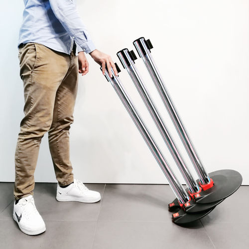 Poteau de guidage à sangle rétractable - TENDIFLEX® WHEELED BASE - Flex - avec roulettes