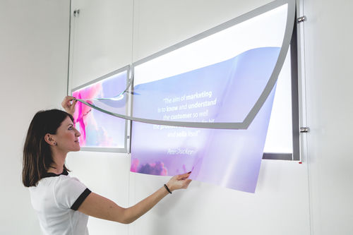 Panneau d'affichage mural - LED CHROME - Flex - sur plan / mural / au plafond
