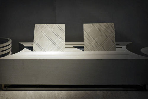 Canapé contemporain - GLYPHO - IL CASONE - en tissu / gris / 2 places